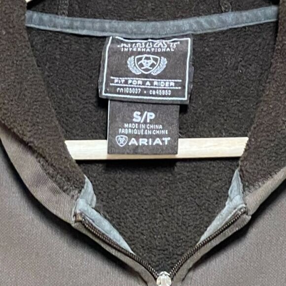 ARIAT Brown Fleece Lined Equestrian Full Zip Hoodie Womens Sz S - Picture 4 of 7